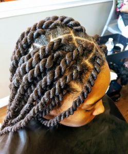 Hair prep for triangle box braids
