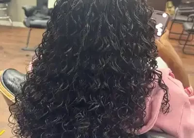 back view of twist braids