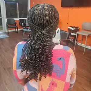 Ghana Braids w Curly ends